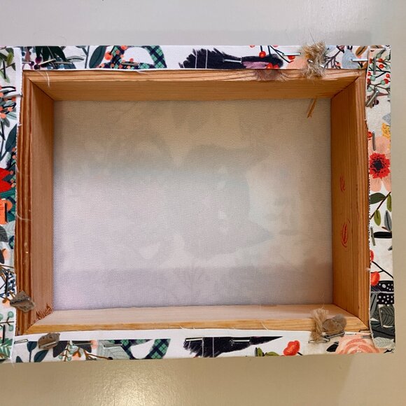 Vintage Mia Charro Cat And Heart Print- Waxed Print on Wood Block Frame - Picture 8 of 8